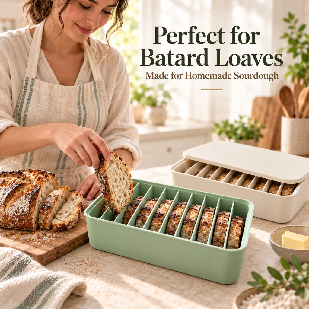 📍🍞 11-Slot Silicone Bread Freezer Box — Keep Sourdough Slices Separate ❄️