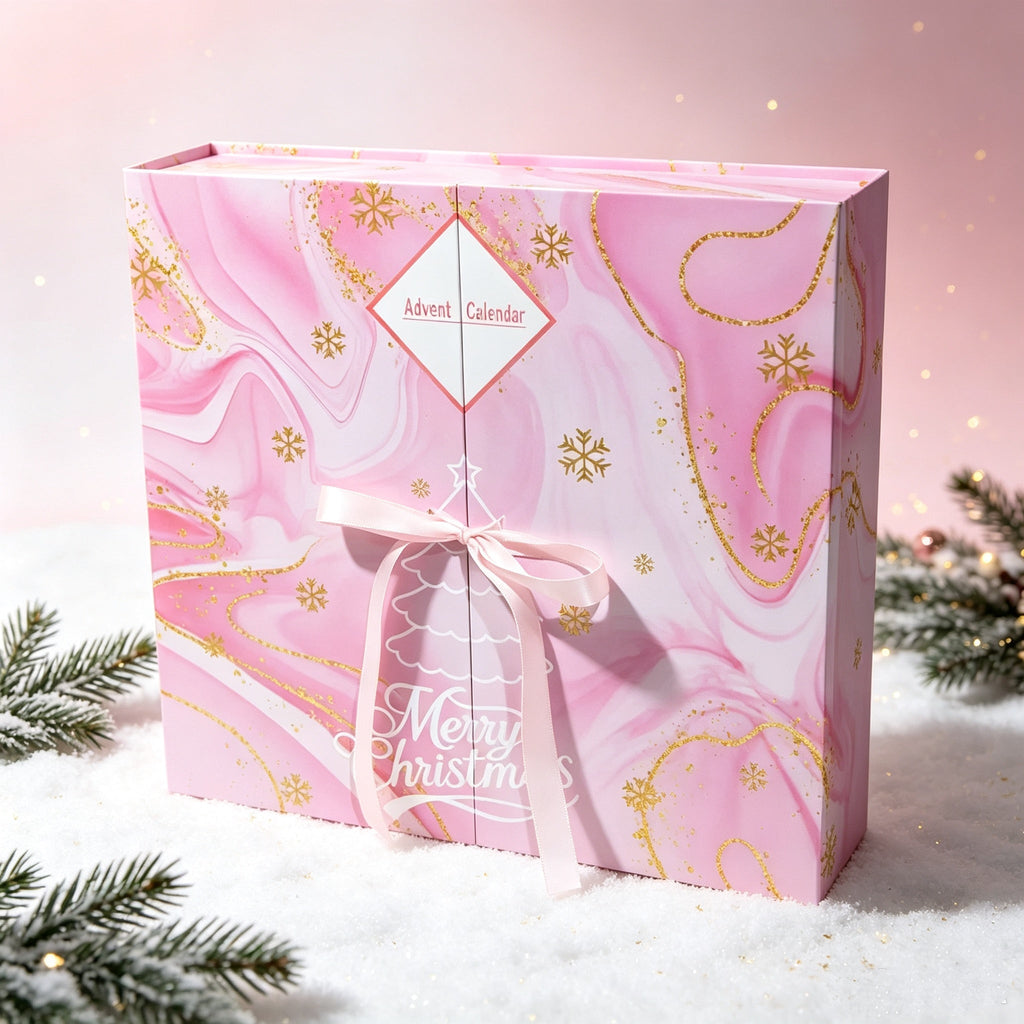 24-Day DIY Advent Calendar Gift Box – Empty Christmas Countdown Box with 24 Compartments