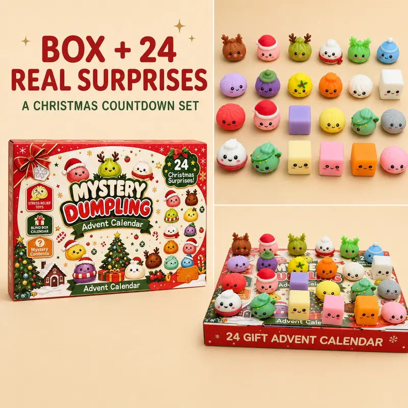 2026 Christmas Squishy Advent Calendar - 24 Days Dumpling Squishies Toys