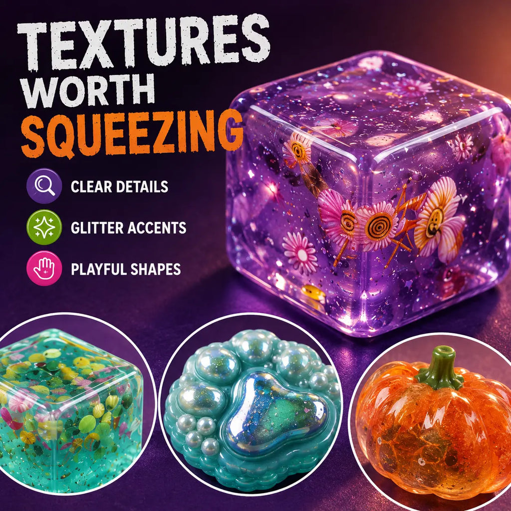 8-Piece Halloween Squishy Surprise Box, Sensory Fidget Squeeze Toy Set, Soft Stretchy Stress Relief Toys, Indoor Leisure Activity, Halloween Gifts & Party Favors