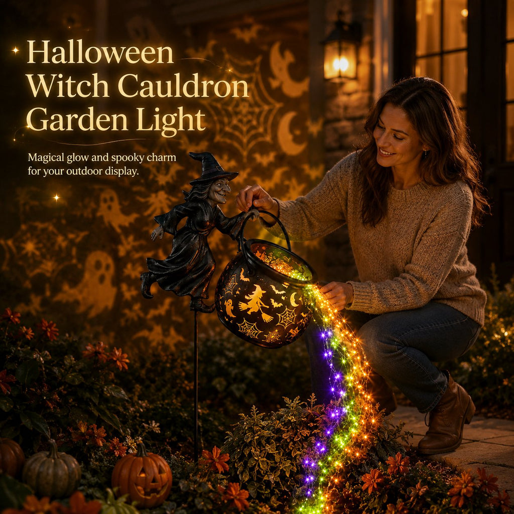 OFF Halloween Witch Cauldron Garden Light