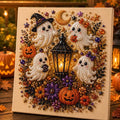 Framed Halloween Ghost Lantern Pearl Art DIY Kit