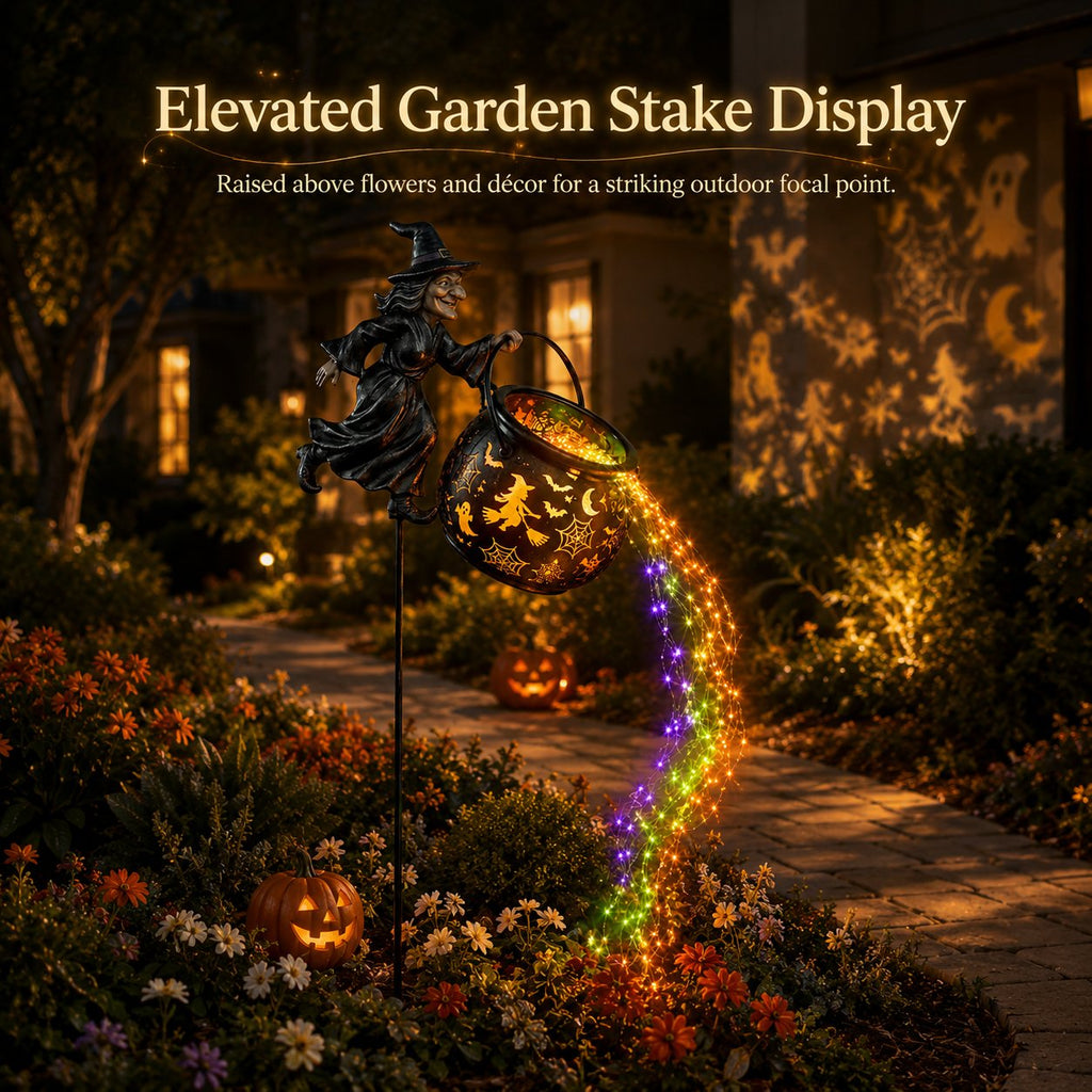 OFF Halloween Witch Cauldron Garden Light
