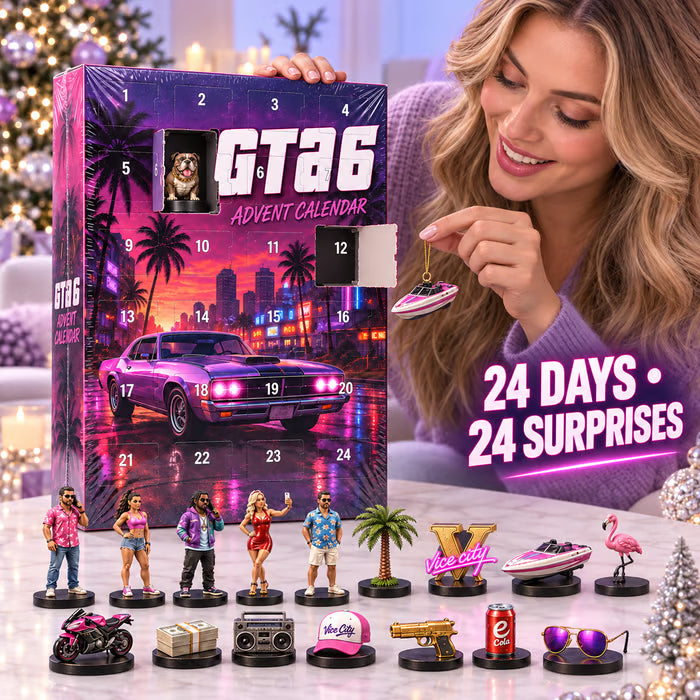 GTA‑6 Advent Calendar – 24 Surprises Gaming Christmas Countdown Gift
