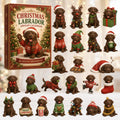 CHRISTMAS KICKOFF 40% OFF - Christmas Chocolate Labrador Advent Calendar 2026 - 24-Day Festive Countdown, Acrylic Charms Blind Box - Gift For Labrador Lovers