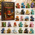 CHRISTMAS KICKOFF 40% OFF - Dragon Library Advent Calendar 2026 - 24-Day Festive Countdown, Acrylic Charms Blind Box - Gift For Dragon Lovers