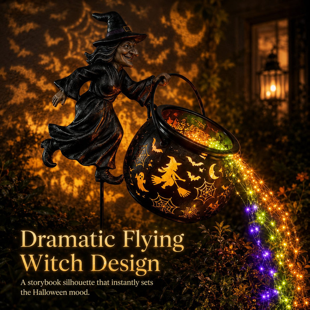 OFF Halloween Witch Cauldron Garden Light