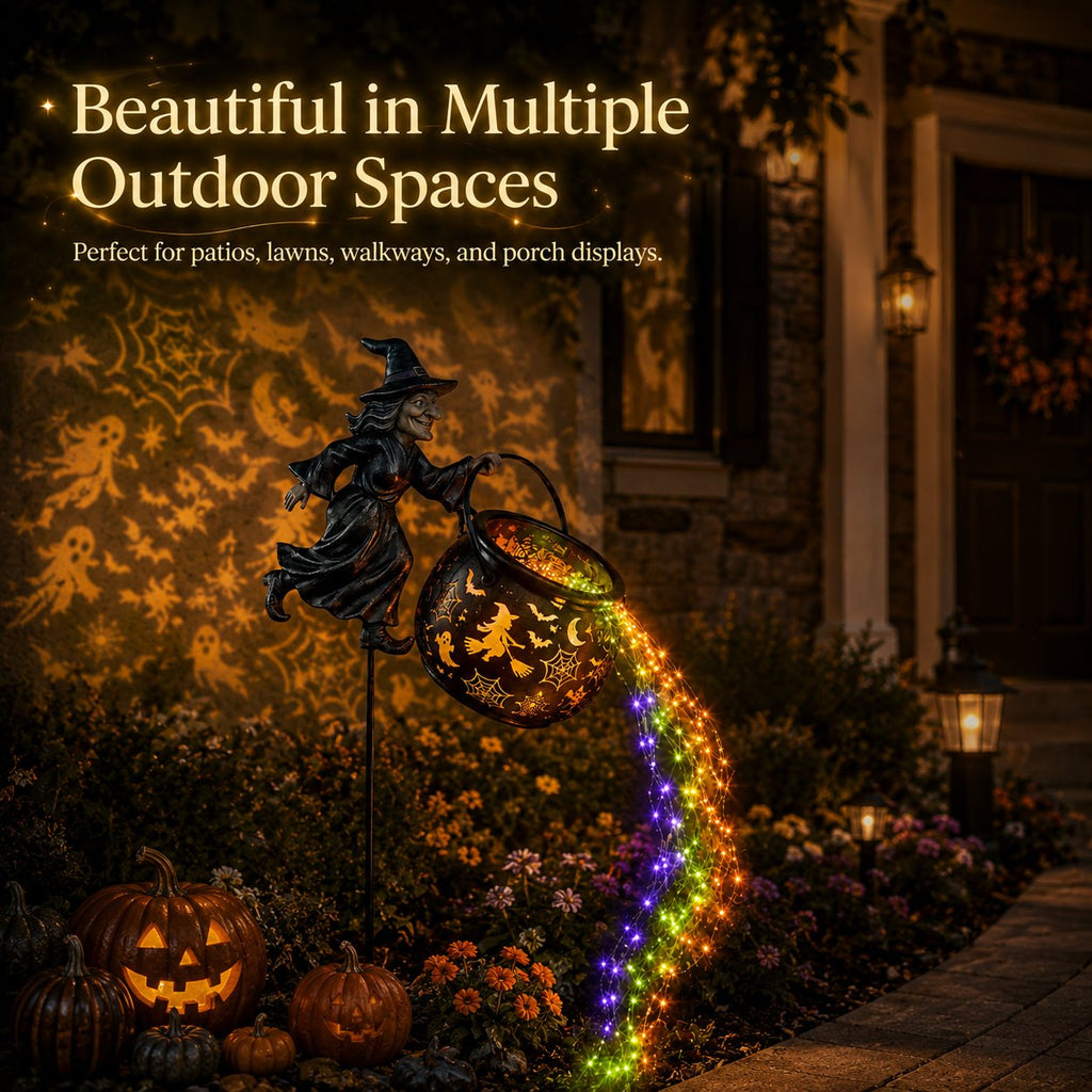 OFF Halloween Witch Cauldron Garden Light