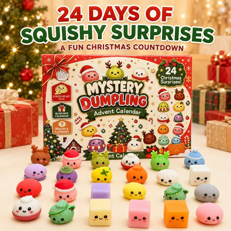 2026 Christmas Squishy Advent Calendar - 24 Days Dumpling Squishies Toys