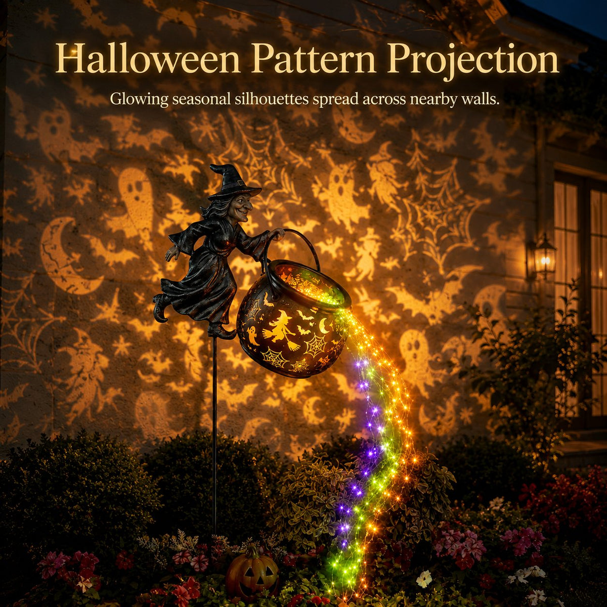 OFF Halloween Witch Cauldron Garden Light